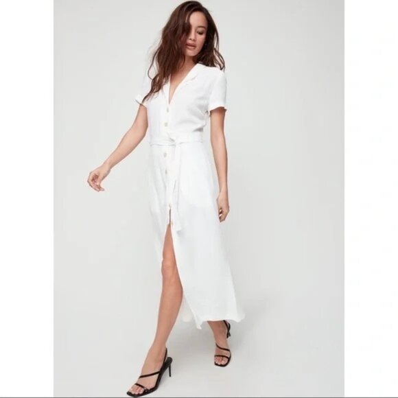Aritzia Dresses & Skirts - Aritzia | Wilfred White Shirt Dress - Size S